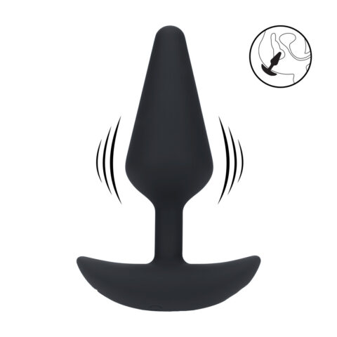 Classic Vibrerende Silicone Anale Plug - M - Zwart