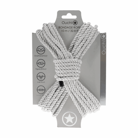 Polyester Bondage Touw - 10 m / 32,8 ft - Zilver