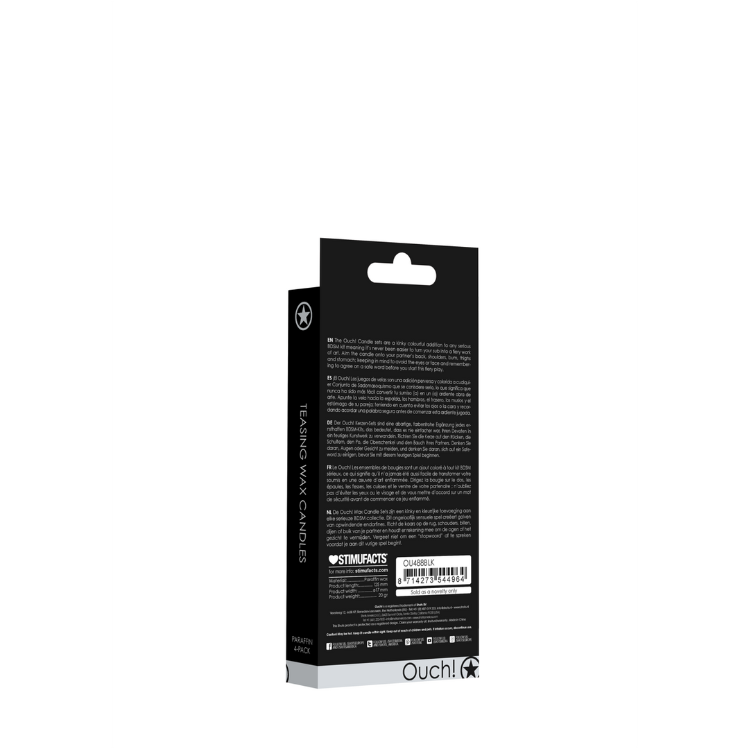 Plagen Waskaarsen - 4 Stuks - Zwart - Afbeelding 3