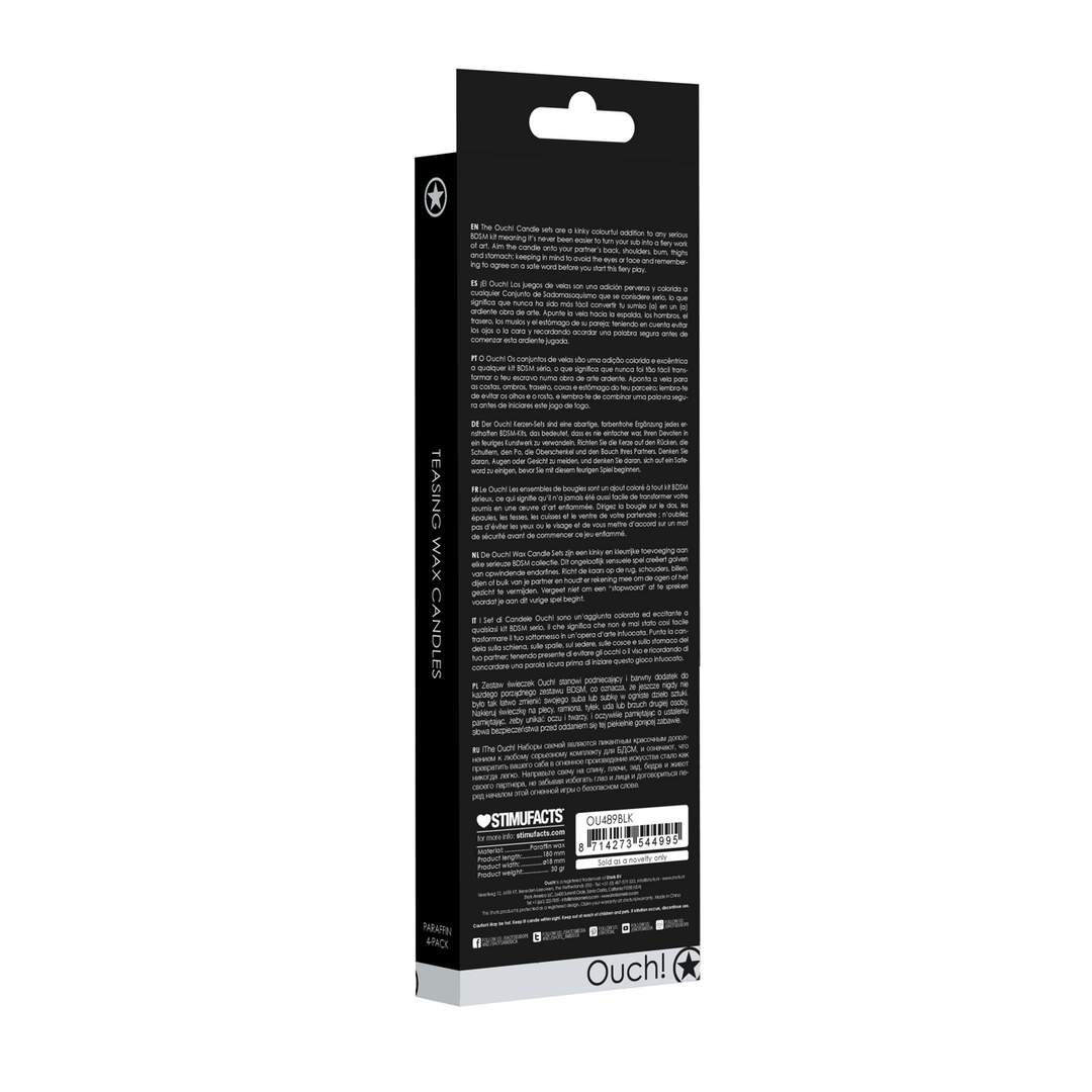 Plagen Wax Kaarsen - 4 Stuks - Groot - Zwart - Afbeelding 3