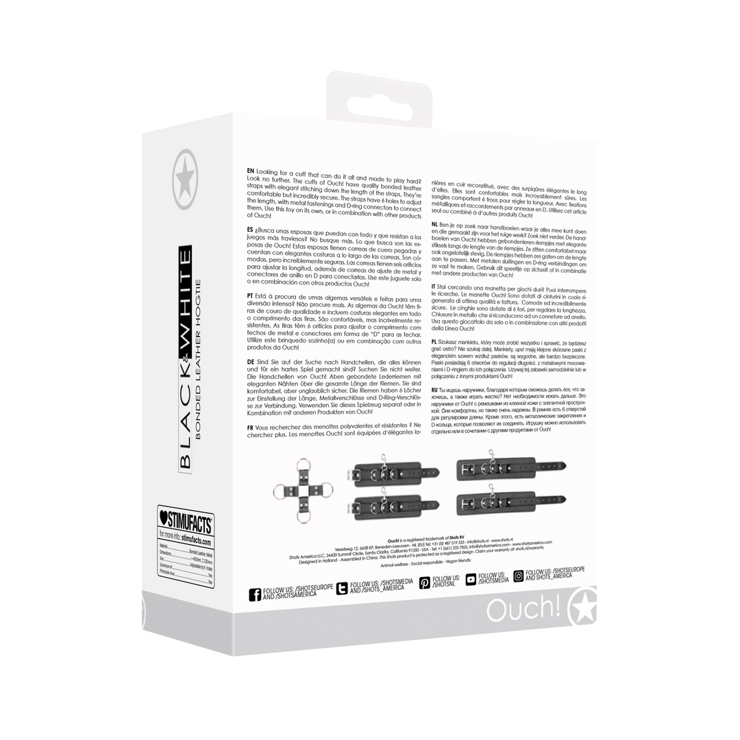 Gelijmd Leren Hogtie met Hand- en Enkelboeien - Afbeelding 3