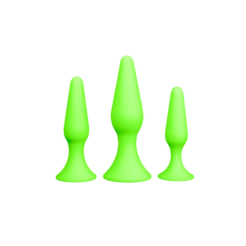 Butt Plug Set - Glow in the Dark