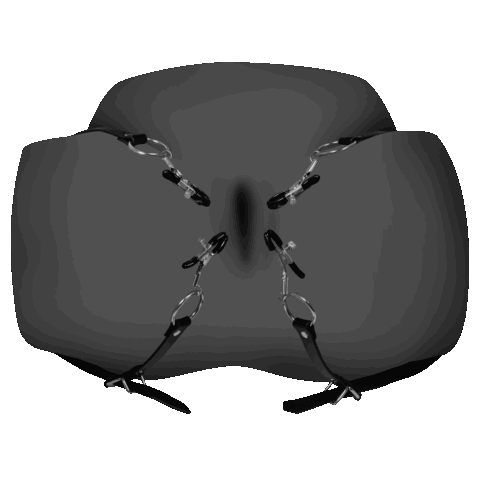 Labia Spreader met Klemmen - Zwart