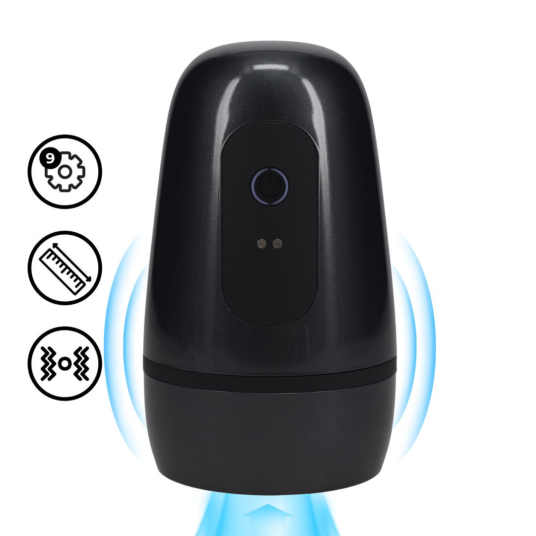 Pulsar - Negative Pressure Suction and Vibration Masturbator Pump - Gun Metal