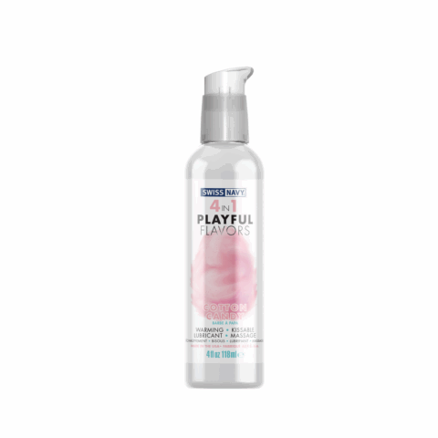 4 in 1 Playful Flavors - Lubricant with Cotton Candy Flavor - 4 fl oz / 118 ml