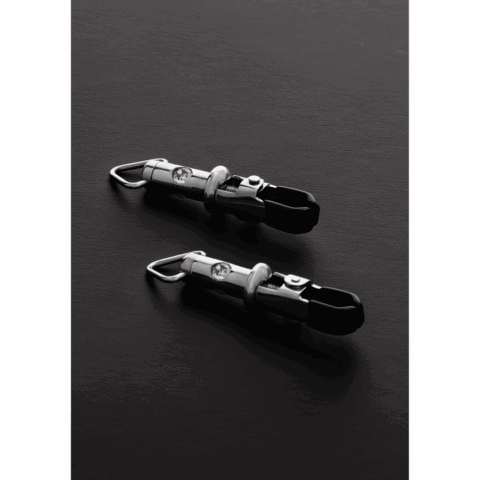 2 Barrel Tit Klemmen met 3 Edelstenen