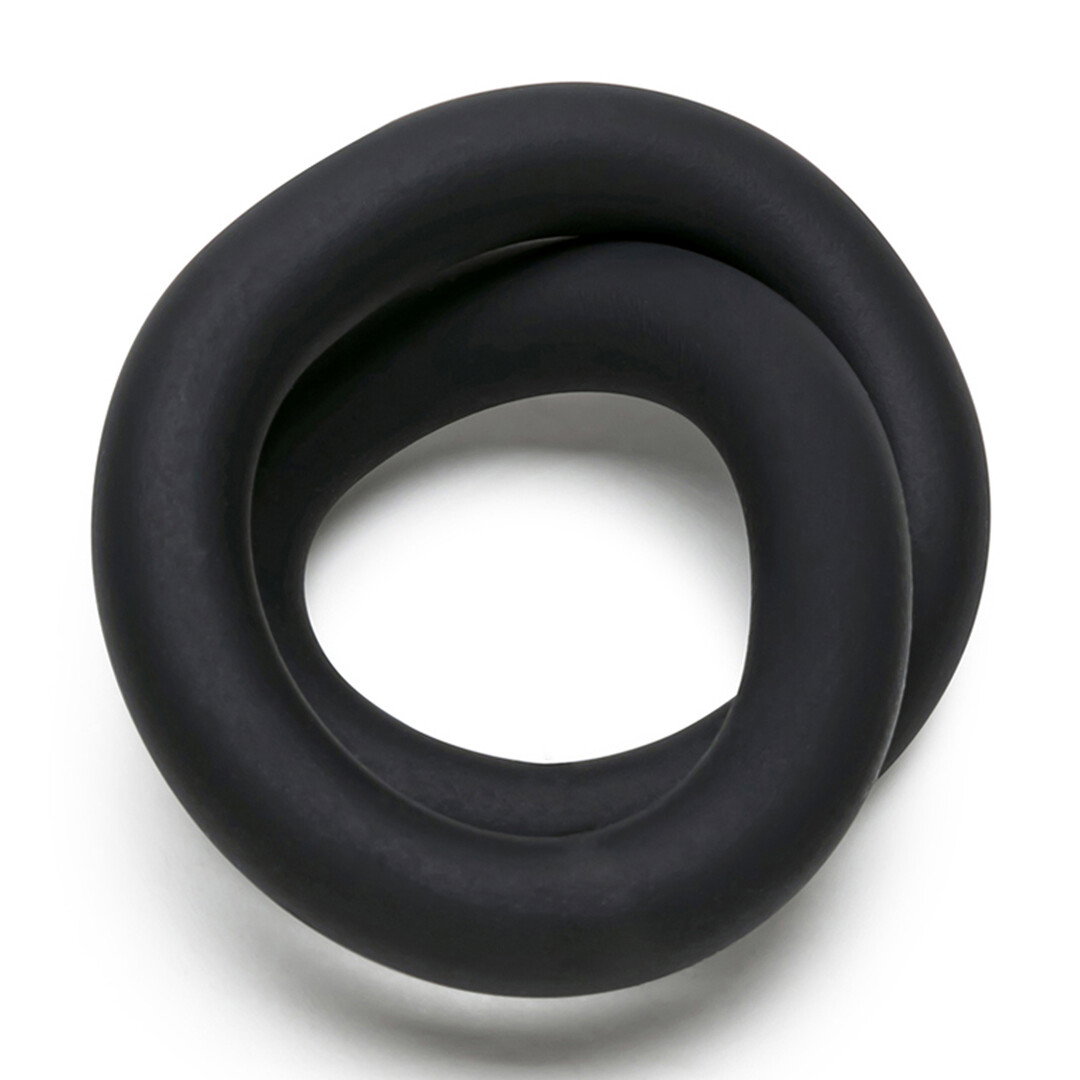 Siliconen Hefty Wrap Ring - Cockring - 9 / 22,9 cm - Zwart - Afbeelding 3