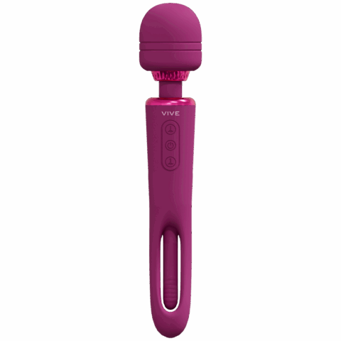 Kiku - Dubbelzijdige Wand met Innovatieve G-Spot Flapper Stimulator - Roze